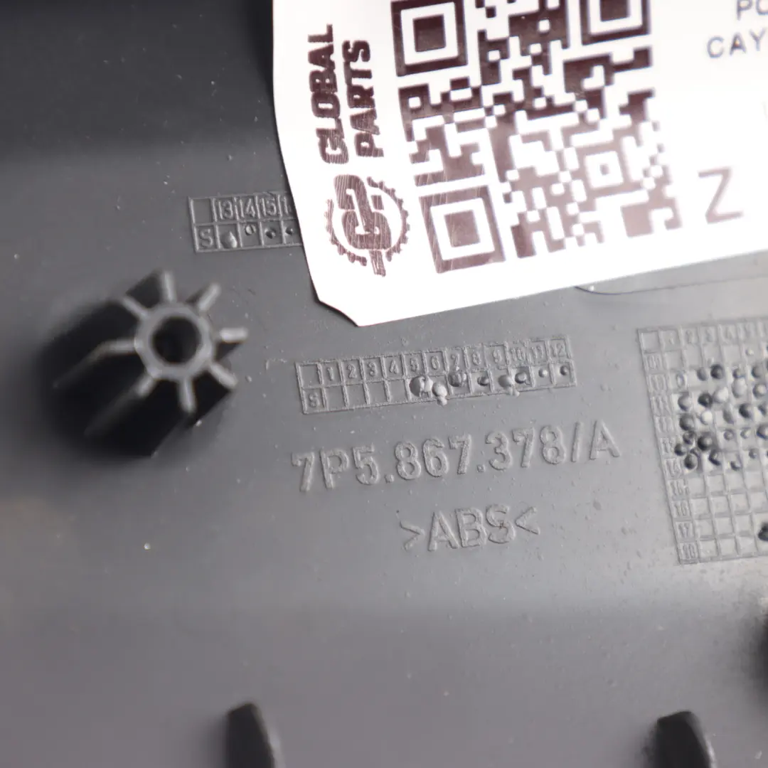 Porsche Cayenne 92A Türverkleidung Armlehne Hinten Rechts Schwarz - SKU 7P5867378A - Teilenummer 7P5867378A