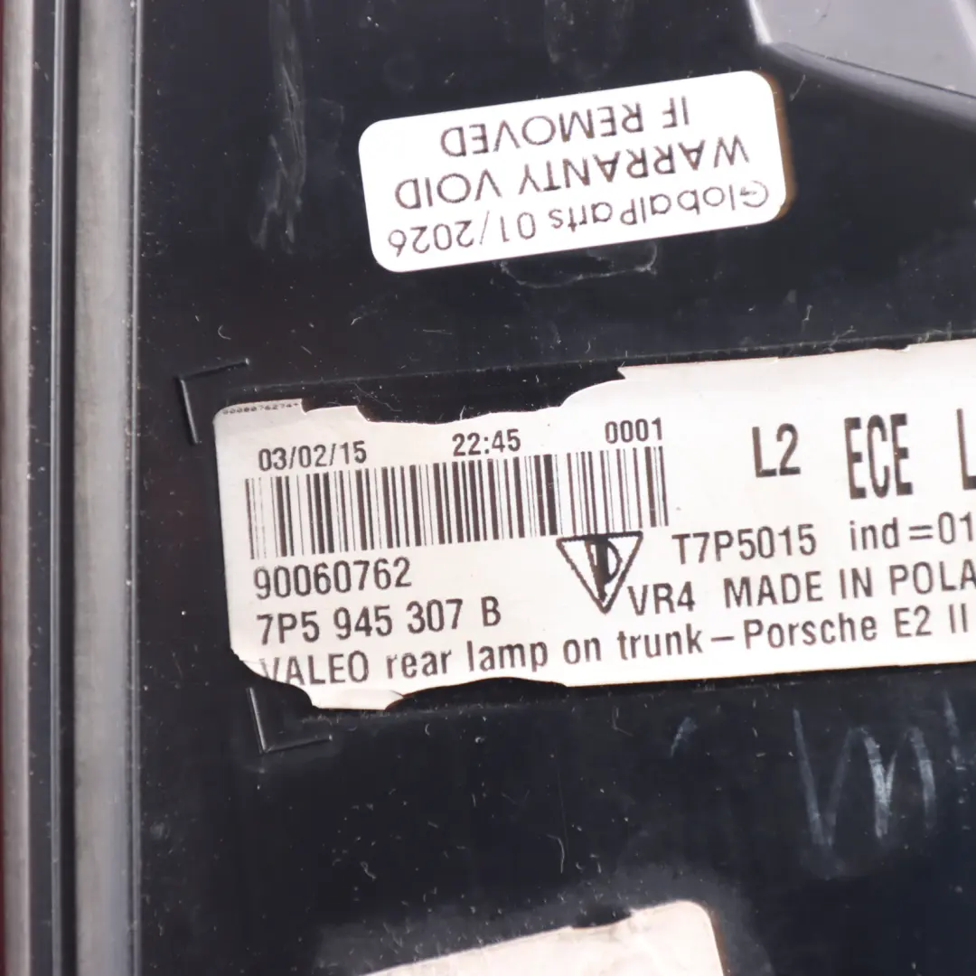Porsche Cayenne 92A Tail Light Lamp Panel Inner Rear Right O/S - SKU 7P5945307B - Part number 7P5945307B