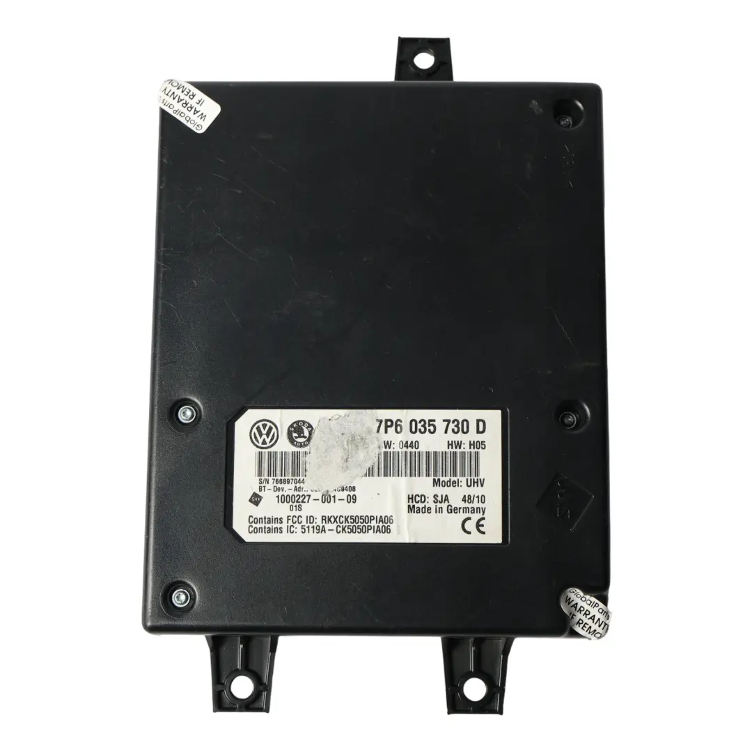 Volkswagen Golf Mk6 Passat B7 Moduł Sterownik Bluetooth - SKU 7P6035730D - Numer Części 7P6035730D