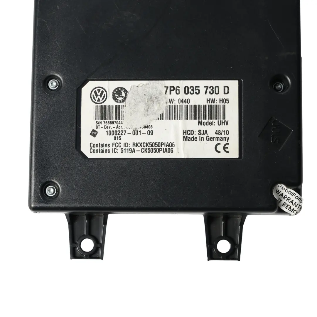 Mk6 Passat B7 Moduł Sterownik Bluetooth do Volkswagen Golf o numerze 7P6035730D Volkswagen Golf Mk6 Passat B7 Moduł Sterownik Bluetooth - SKU 7P6035730D - Numer Części 7P6035730D