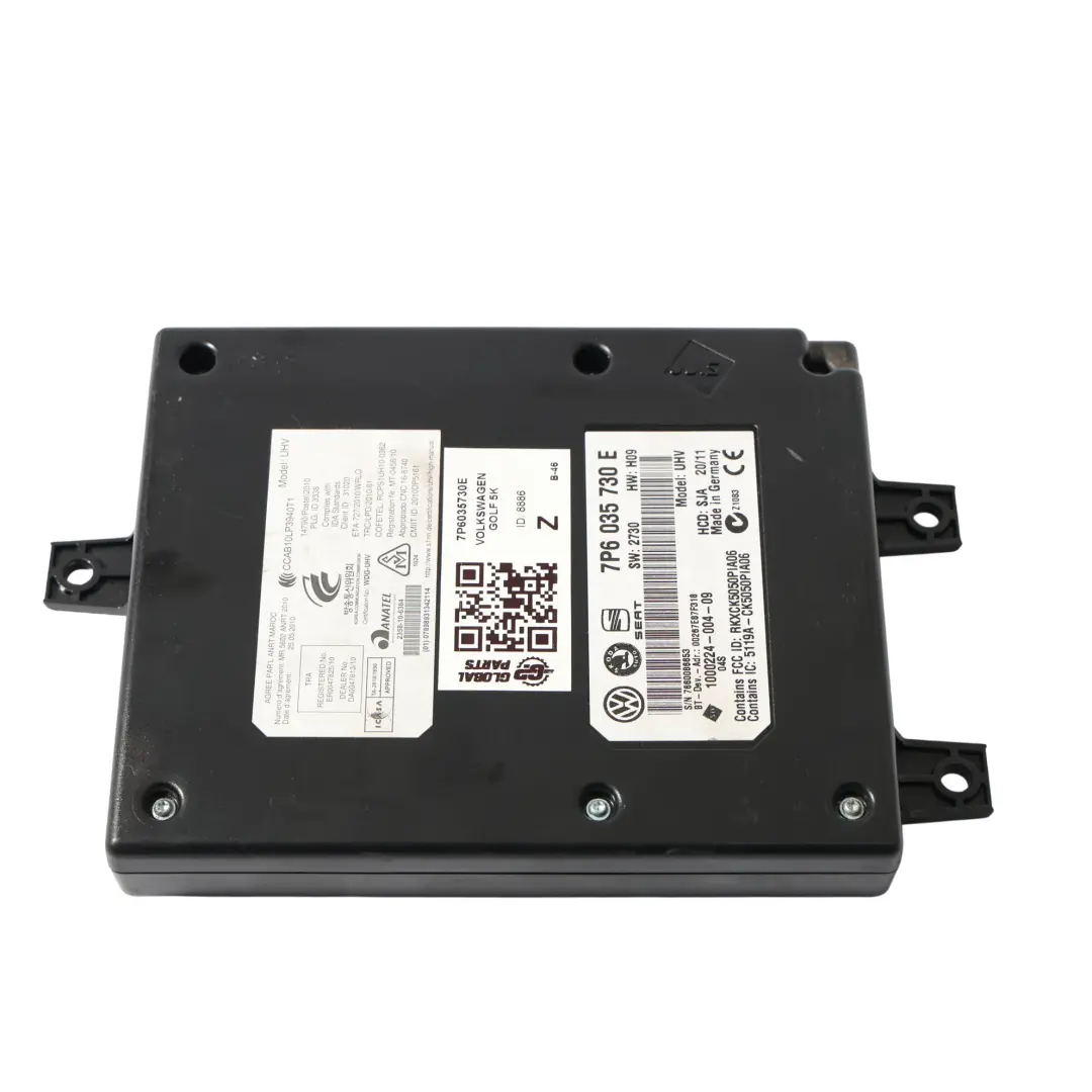 Volkswagen VW Golf Mk6 5K Moduł Sterownik Bluetooth - SKU 7P6035730E - Numer Części 7P6035730E