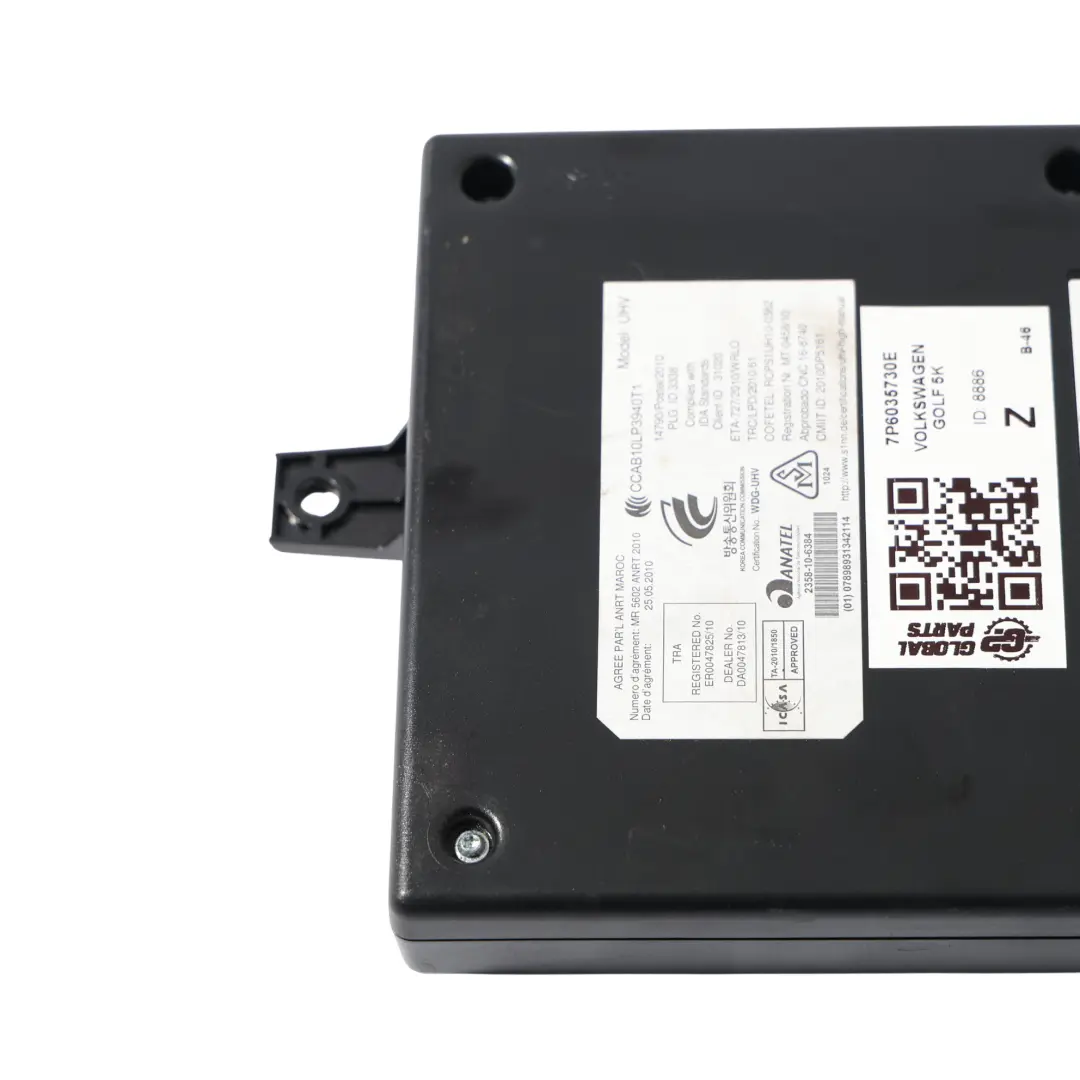 Volkswagen VW Golf Mk6 5K Bluetooth Interface Control Module ECU - SKU 7P6035730E - Part number 7P6035730E