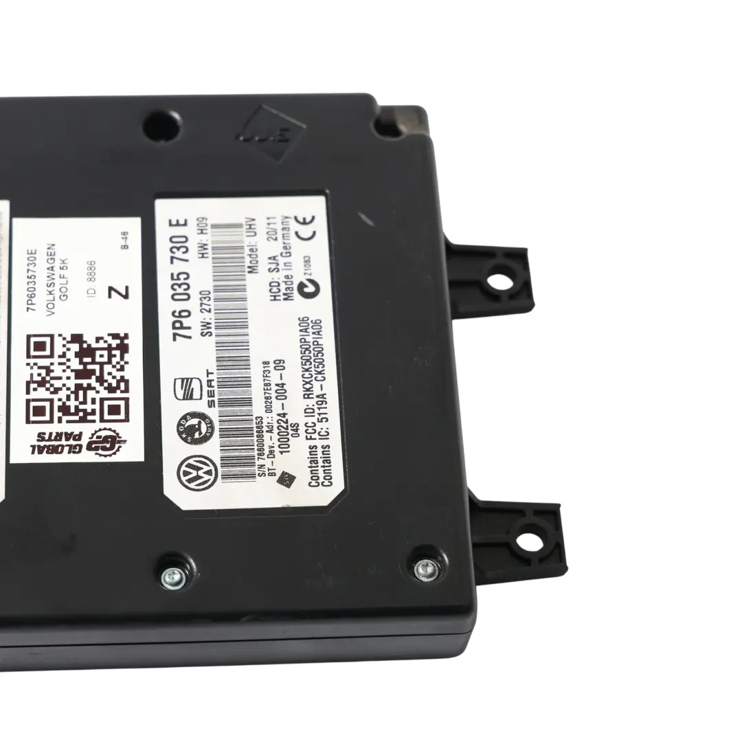 Volkswagen VW Golf Mk6 5K Módulo De Control De Interfaz Bluetooth ECU - SKU 7P6035730E - Número de pieza 7P6035730E