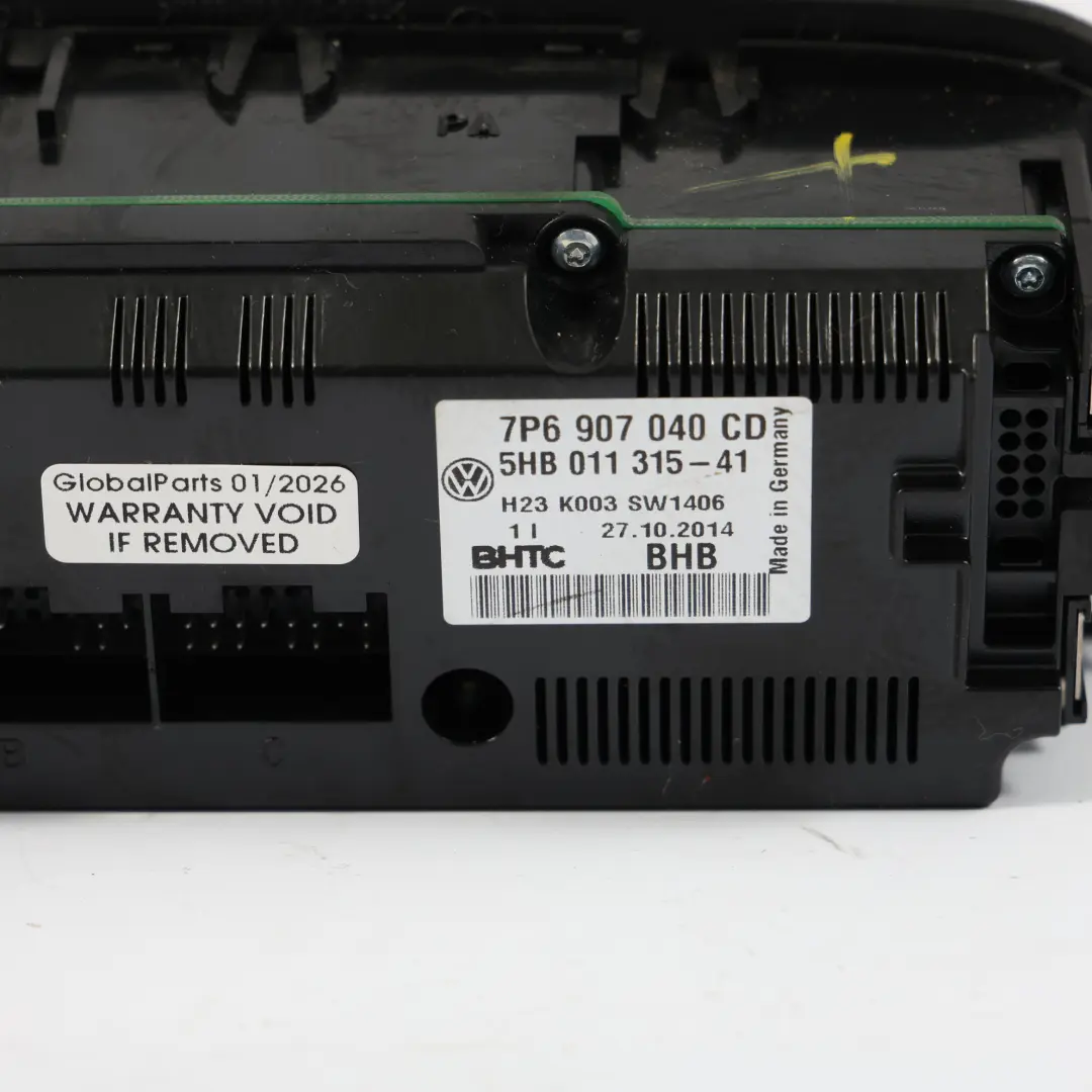 VW Touareg 7P Cruscotto Riscaldatore Pannello Di Controllo Del Clima - SKU 7P6907040CD - Numero di parte 7P6907040CD