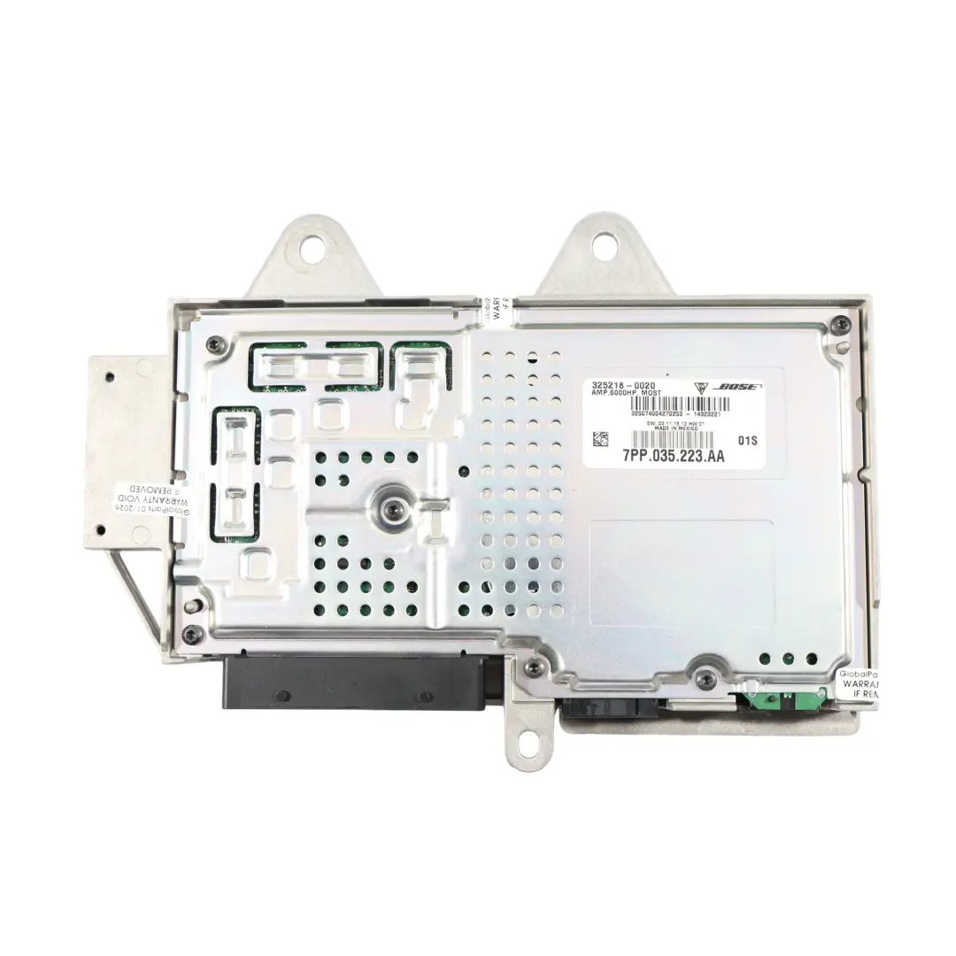 Amplificateur Audio Bose pour Porsche Cayenne 92A à propos du numéro de pièce 7PP035223AA Porsche Cayenne 92A Amplificateur Audio Bose - SKU 7PP035223AA - Numéro de pièce 7PP035223AA