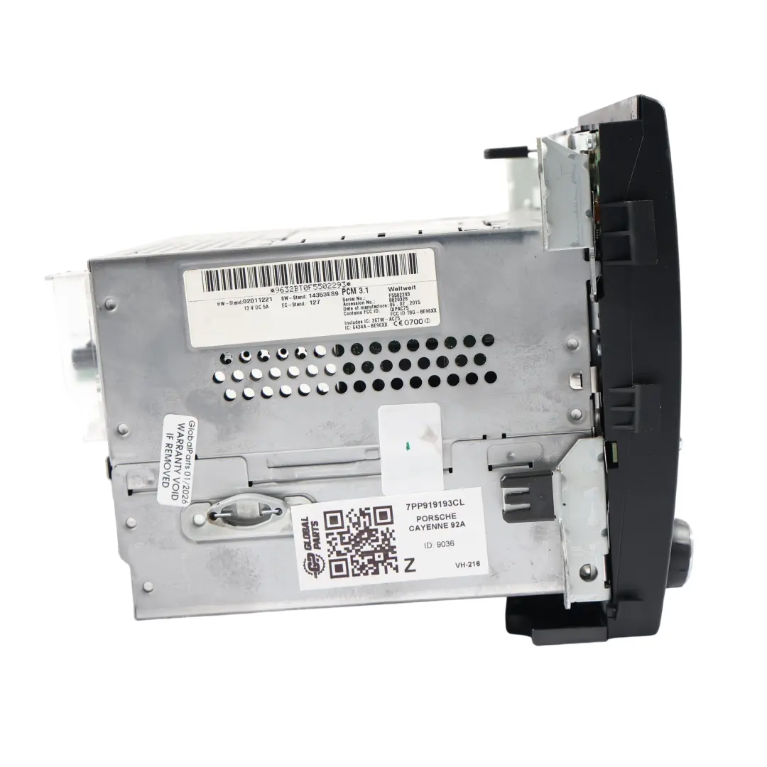 Porsche Cayenne 92A Radio Navigation Head Unit Bedienfeld Bildschirm - SKU 7PP919193CL - Teilenummer 7PP919193CL