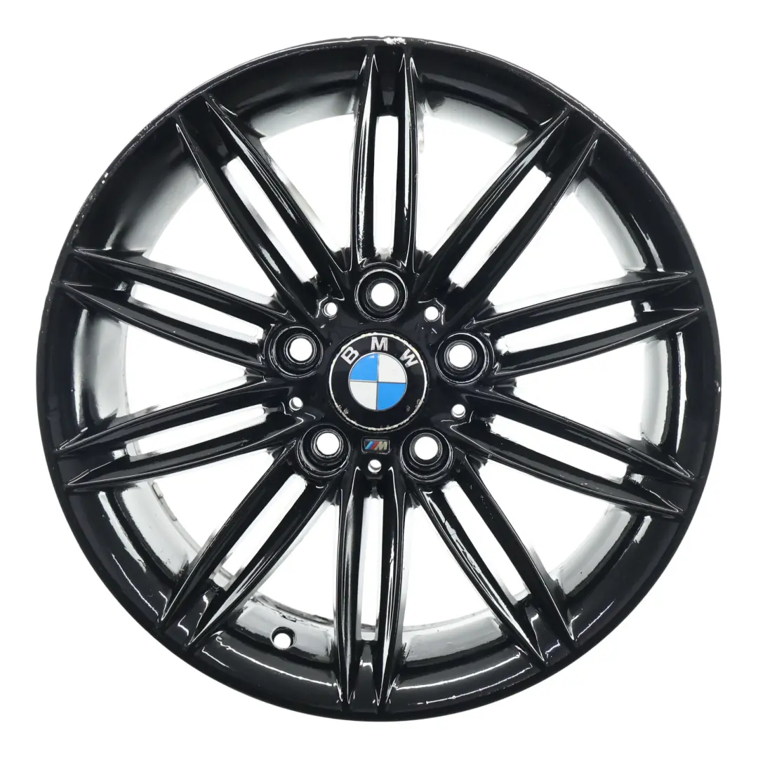 BMW E81 E82 E87 E88 Hinter Rad Schwarz Felge 17" 7,5J ET:47 M Doppel Speiche 207 - SKU 8036938-10 - Teilenummer 8036938
