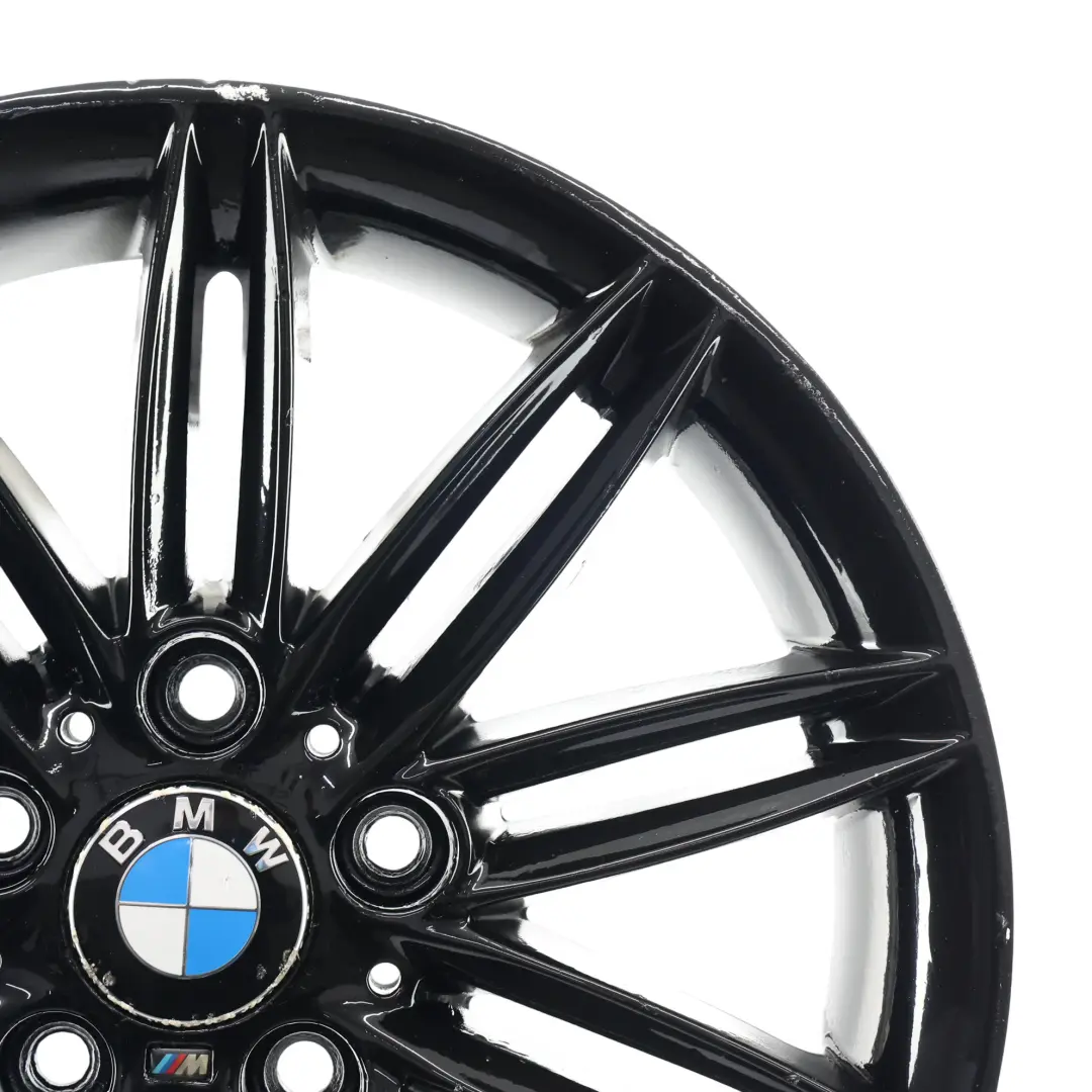 BMW E81 E82 E87 E88 Rear Black Wheel Alloy Rim 17" 7,5J ET:47 M Double Spoke 207 - SKU 8036938-10 - Part number 8036938