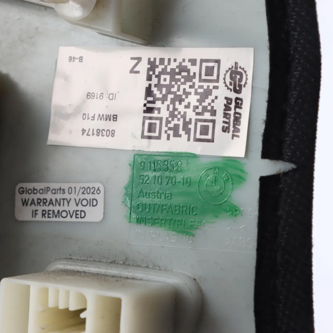 BMW F10 LCI C-Säule Verkleidung Abdeckung Leiste Schwarz Rechts 9116358 - SKU 8038174 - Teilenummer 8038174