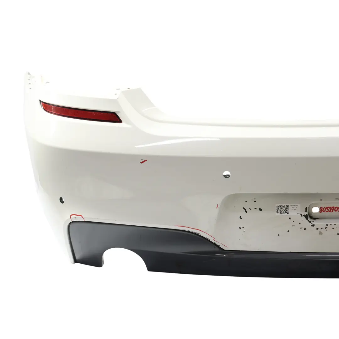 Bumper M Sport Bumper Panel Trim PDC Alpine White - 300 to BMW F12 F13 Rear with Part number 8052709 BMW F12 F13 Rear Bumper M Sport Bumper Panel Trim PDC Alpine White - 300 - SKU 8052709-AW1 - Part number 8052709