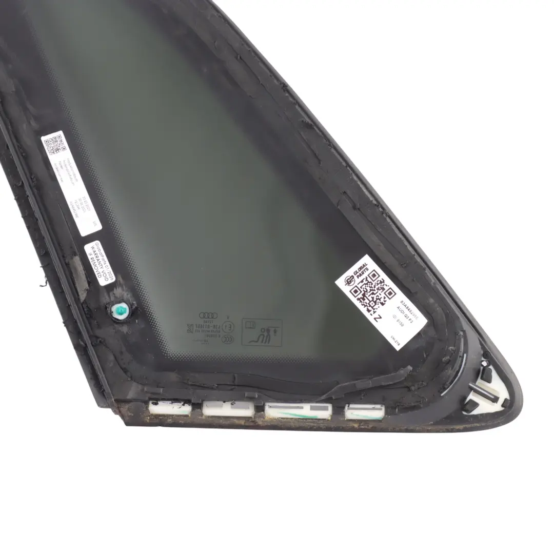 Quarter Glass Glazing AS3 Tinted Right O/S to Audi Q3 F3 Rear with Part number 83A845298E Audi Q3 F3 Rear Quarter Glass Glazing AS3 Tinted Right O/S - SKU 83A845298E - Part number 83A845298E