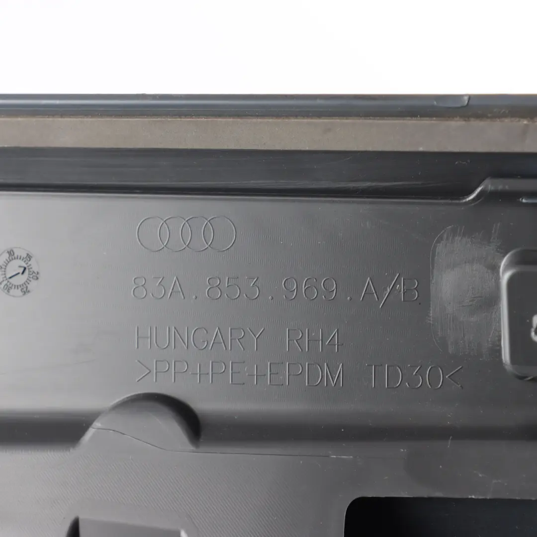 Audi Q3 F3 Rear Door Trim Cover Panel Moulding Left N/S Mythical Black - Y9T - SKU 83A853969A-MYB - Part number 83A853969A