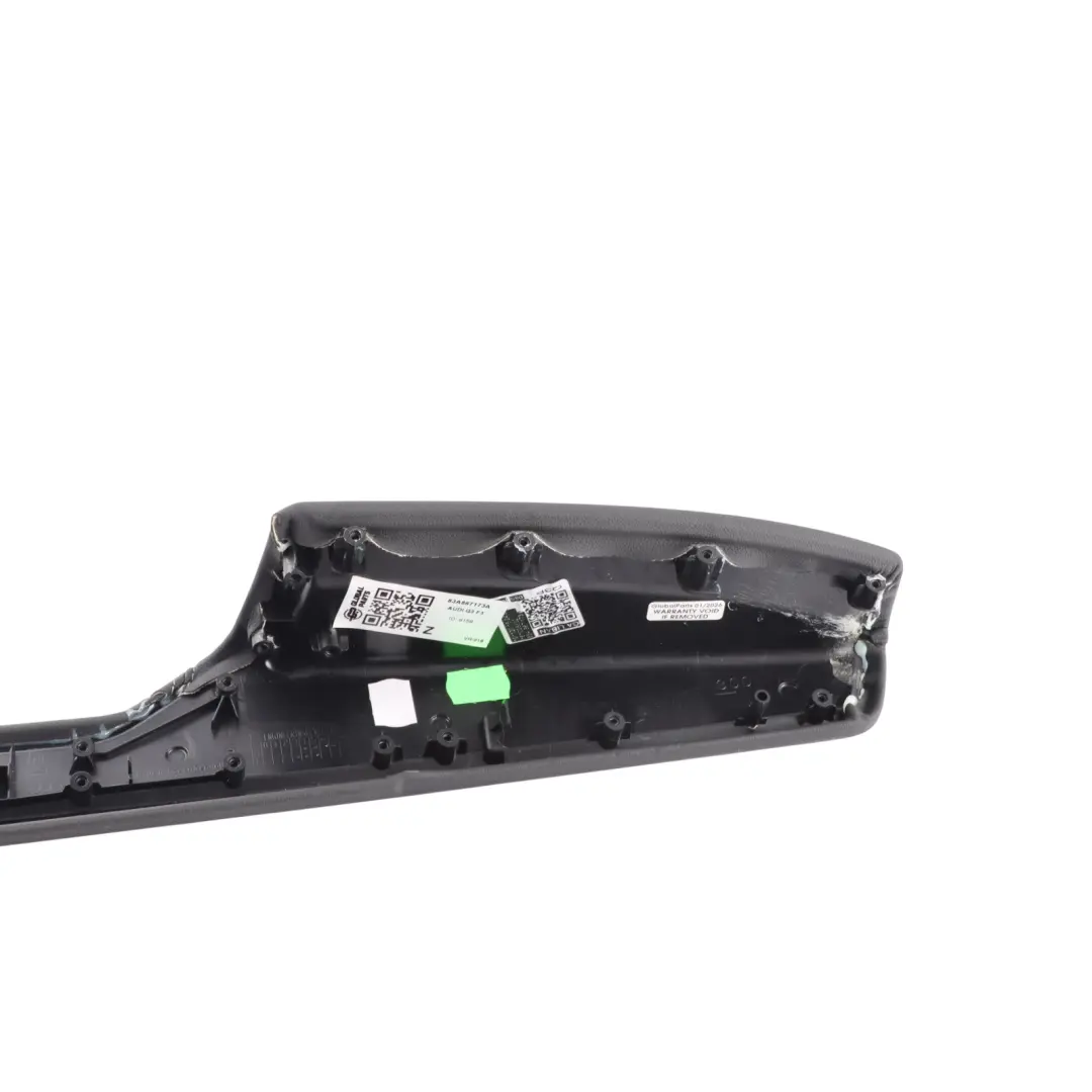 Front Door Card Armrest Cover Leather Black Left N/S to Audi Q3 F3 with Part number 83A867173A Audi Q3 F3 Front Door Card Armrest Cover Leather Black Left N/S - SKU 83A867173A - Part number 83A867173A