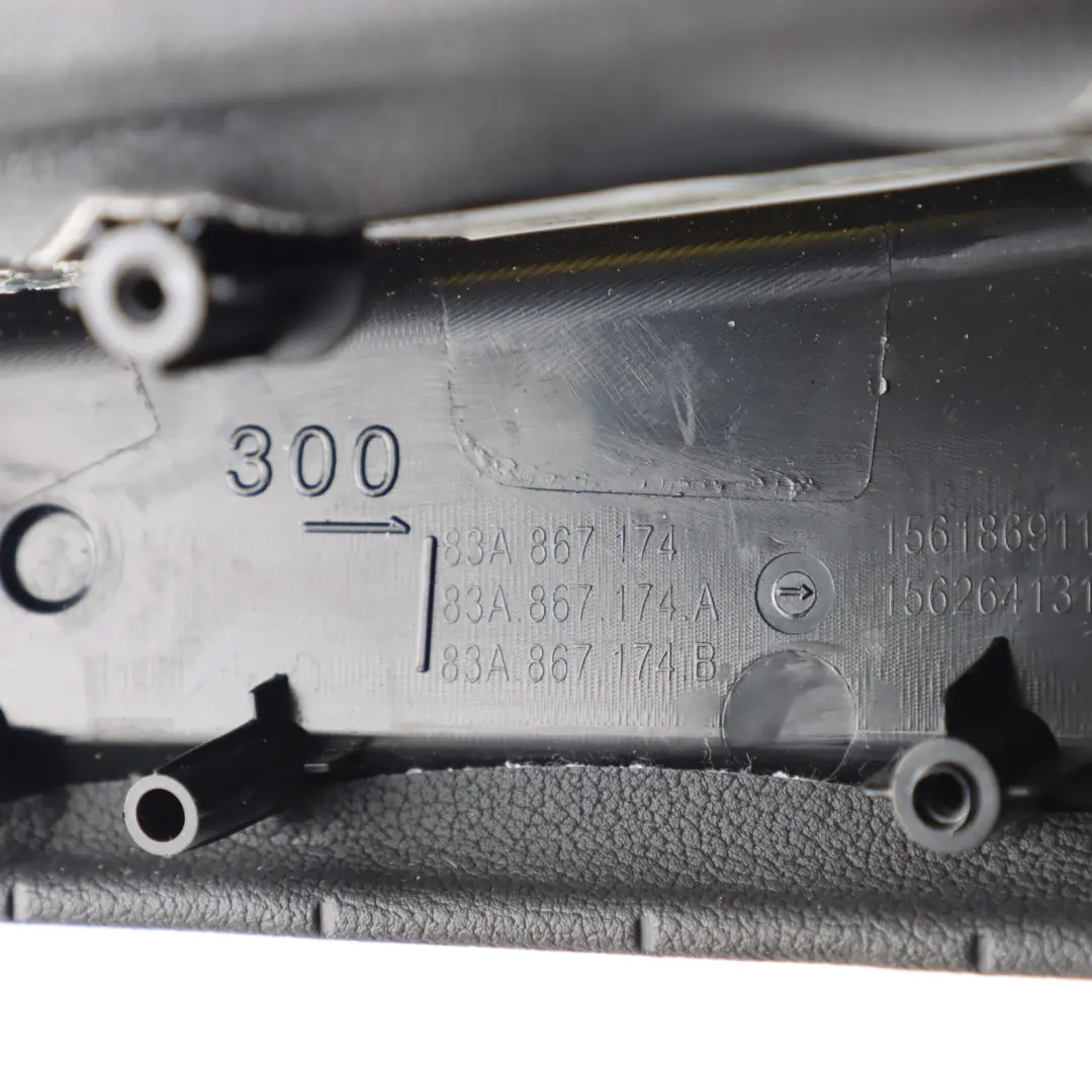 Front Door Card Armrest Cover Leather Black Right O/S to Audi Q3 F3 with Part number 83A867174A Audi Q3 F3 Front Door Card Armrest Cover Leather Black Right O/S - SKU 83A867174A - Part number 83A867174A