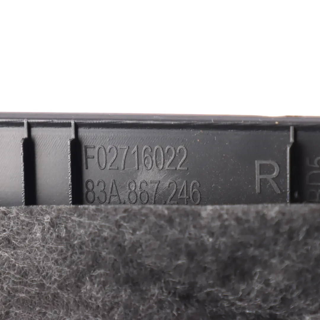 Top Upper D Pillar Column Right O/S Trim Cover Panel Black to Audi Q3 F3 with Part number 83A867246 Audi Q3 F3 Top Upper D Pillar Column Right O/S Trim Cover Panel Black - SKU 83A867246 - Part number 83A867246