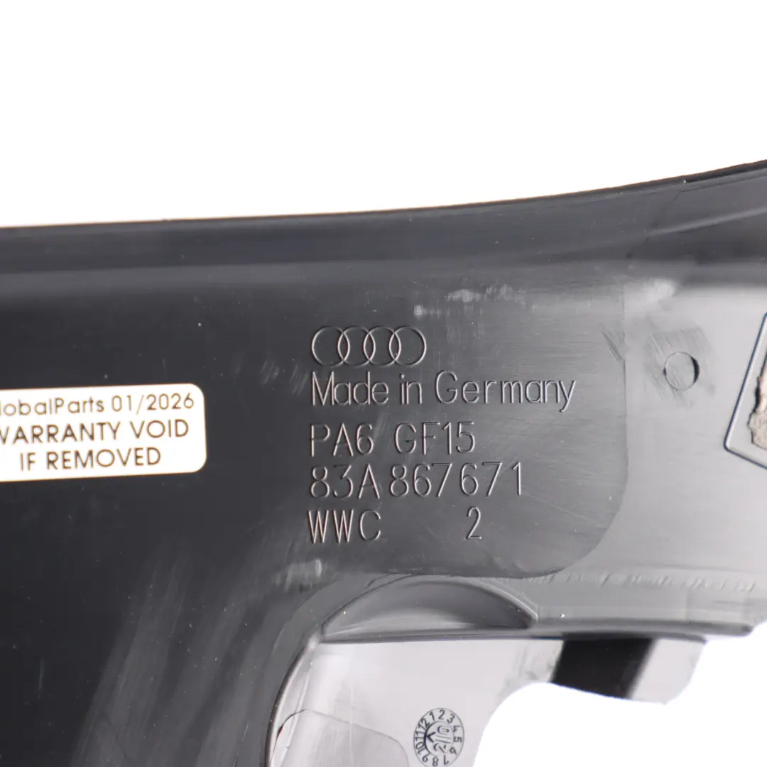 Audi Q3 F3 Door Window Frame Trim Strip Cover Rear Left N/S - SKU 83A867671 - Part number 83A867671