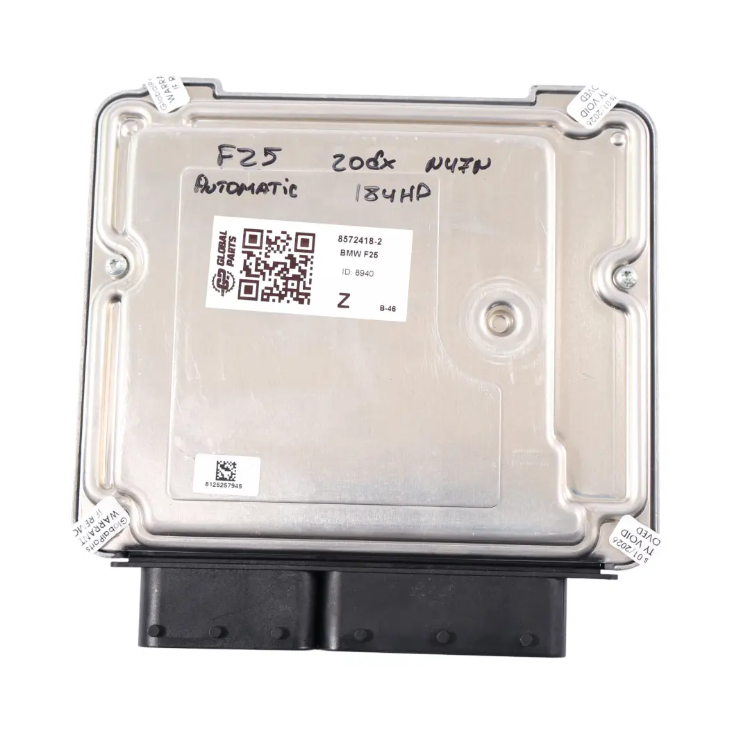 BMW X3 F25 2.0Dx 184HP N47N Motor ECU Kit DDE Cerradura Llave CAS4 - SKU 8572418-2 - Número de pieza 8572418