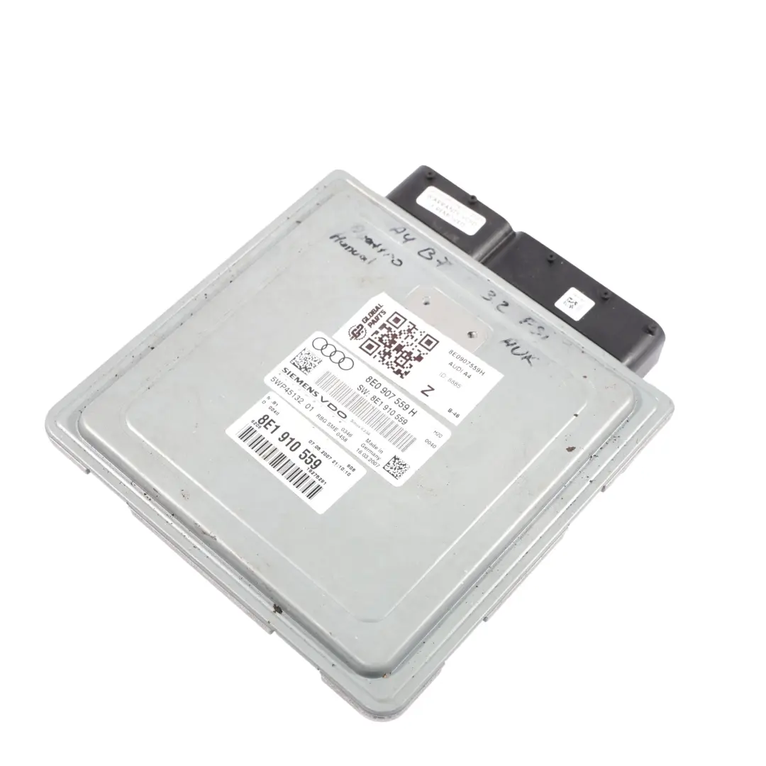 AUK 255HP Engine Control Unit ECU Manual to Audi A4 B7 3.2 FSI Quattro with Part number 8E0907559H Audi A4 B7 3.2 FSI Quattro AUK 255HP Engine Control Unit ECU Manual - SKU 8E0907559H - Part number 8E0907559H