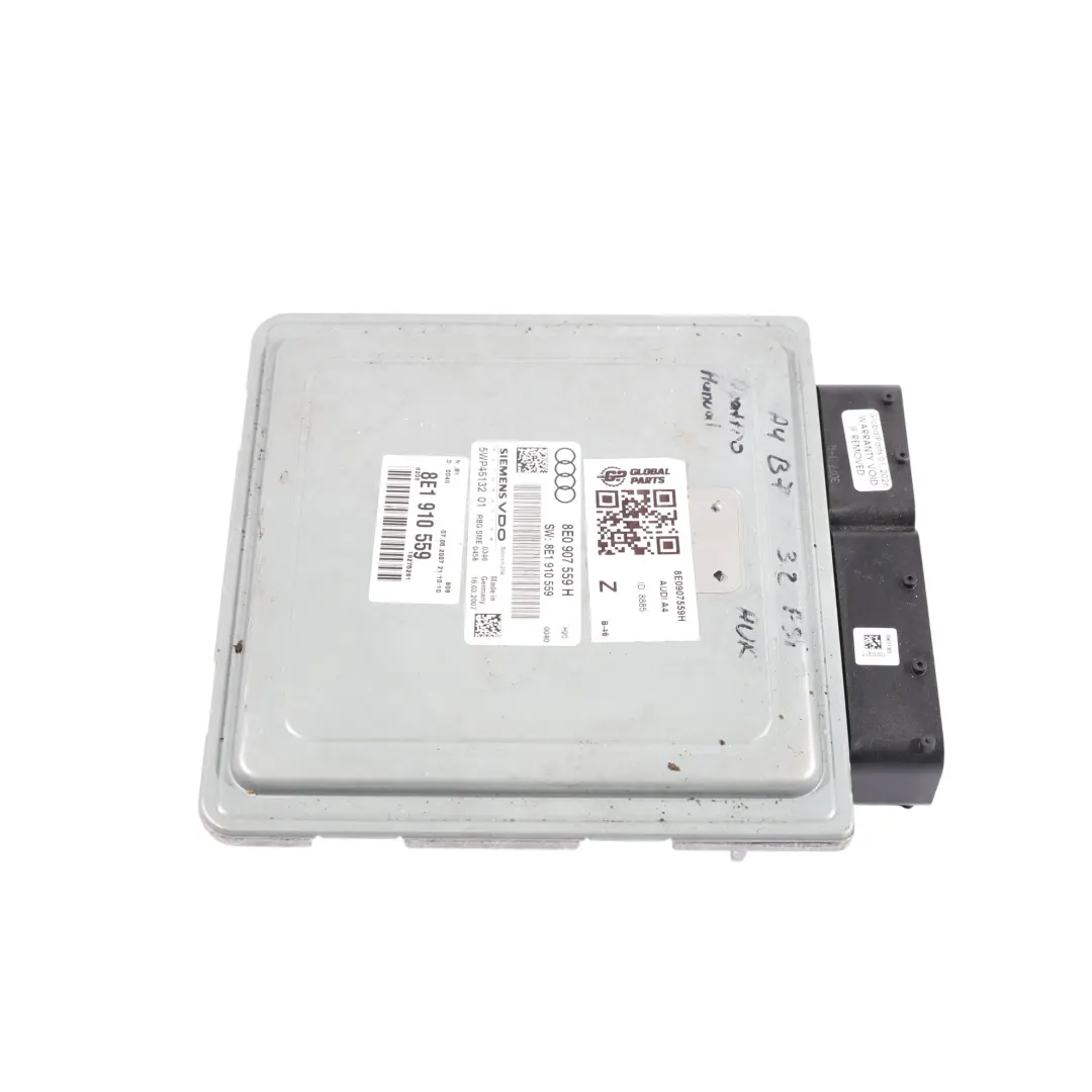Audi A4 B7 3.2 FSI Quattro AUK 255CH Calculateur Moteur ECU Manuel - SKU 8E0907559H - Numéro de pièce 8E0907559H