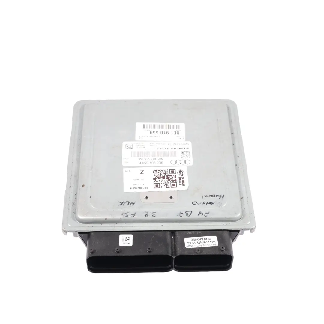 Audi A4 B7 3.2 FSI Quattro AUK 255HP Motor Steuer Gerät ECU Manuelles - SKU 8E0907559H - Teilenummer 8E0907559H