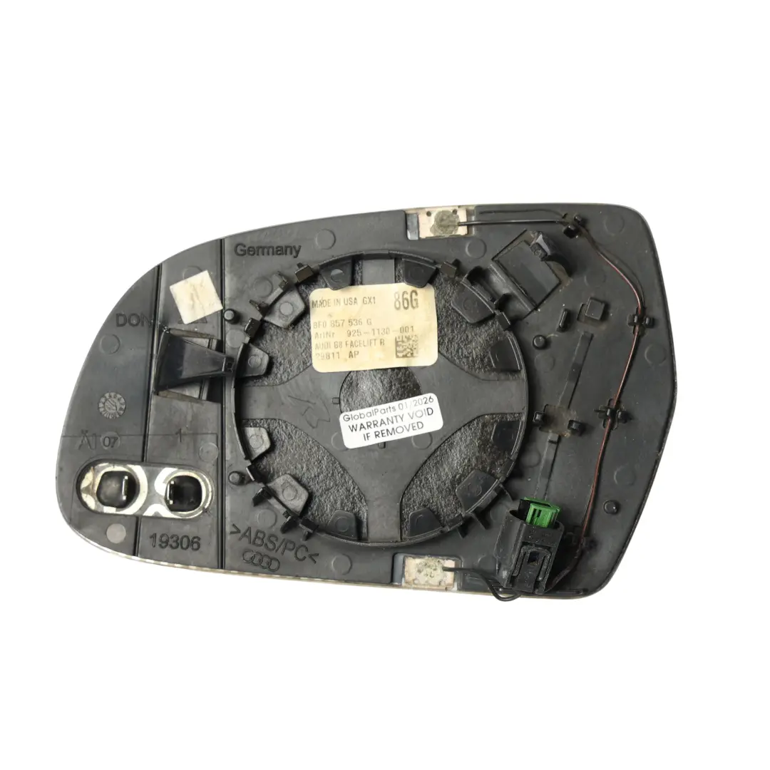 Audi A4 S4 B8 A5 S5 8T Rétroviseur Latéral Droit Dimming - SKU 8F0857536G-1 - Numéro de pièce 8F0857536G