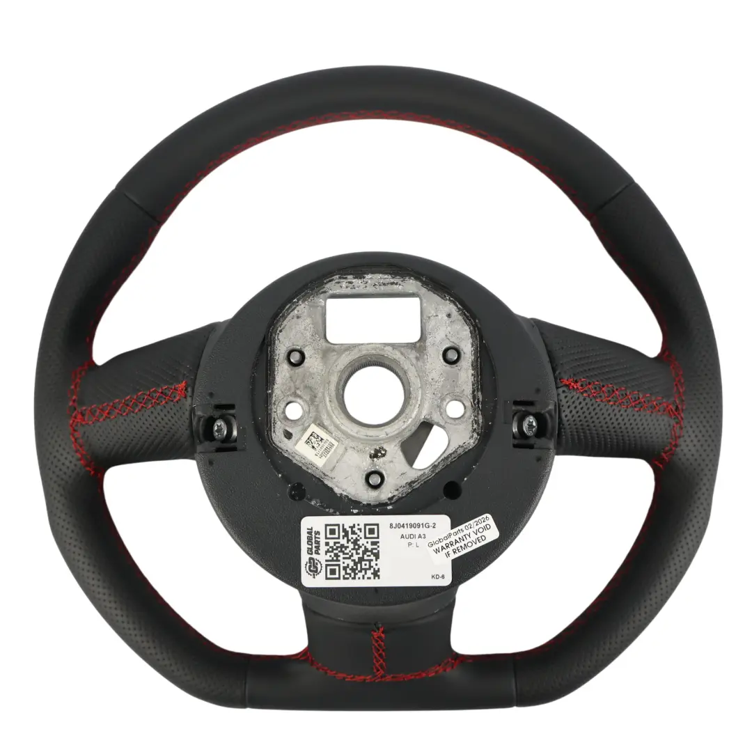 NUOVO In Pelle Nera Fondo Piatto per Audi A3 8P S-Line Volante con numero di parte 8J0419091G Audi A3 8P S-Line Volante NUOVO In Pelle Nera Fondo Piatto - SKU 8J0419091G-2 - Numero di parte 8J0419091G