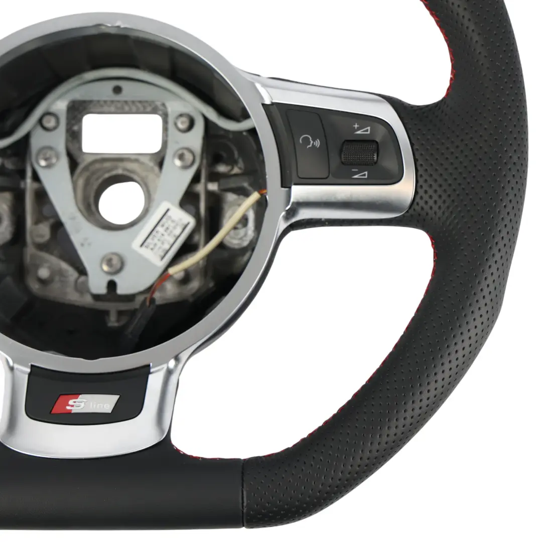 Lenkrad NEU Schwarz Leder Flachboden für Audi A3 8P S-Line mit Teilenummer 8J0419091G Audi A3 8P S-Line Lenkrad NEU Schwarz Leder Flachboden - SKU 8J0419091G-2 - Teilenummer 8J0419091G