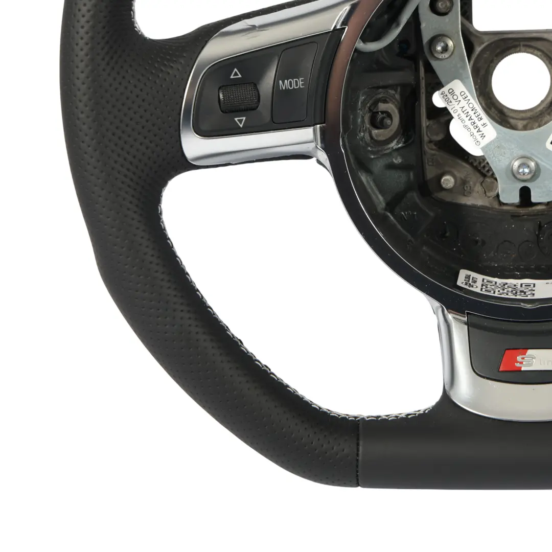 Audi A3 8P S-line Volante NUEVO Cuero Negro Fondo Plano Rosca Blanca - SKU 8J0419091G-3 - Número de pieza 8J0419091G