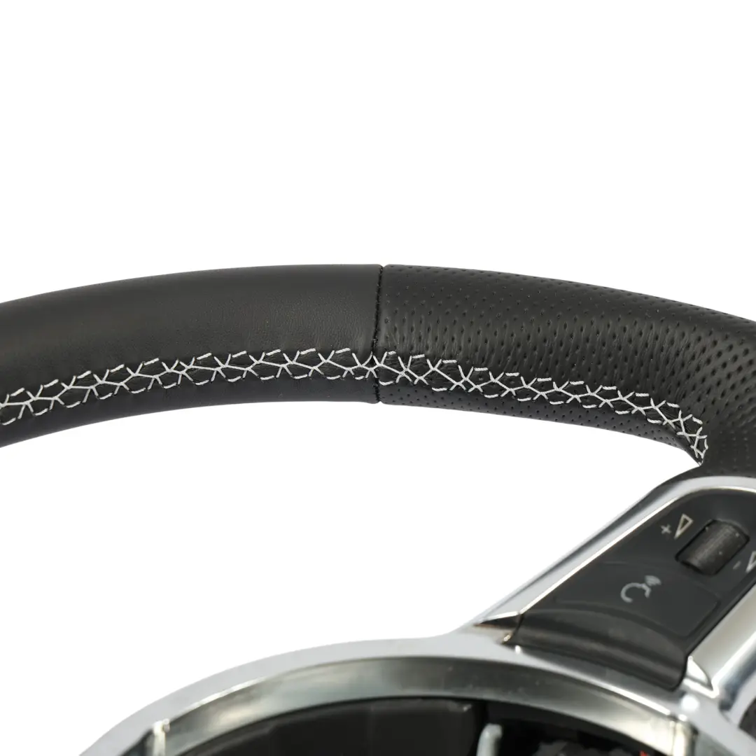 Lenkrad NEU Schwarzes Leder Flacher Boden Weißes Gewinde für Audi A3 8P mit Teilenummer 8J0419091G Audi A3 8P Lenkrad NEU Schwarzes Leder Flacher Boden Weißes Gewinde - SKU 8J0419091G-3 - Teilenummer 8J0419091G