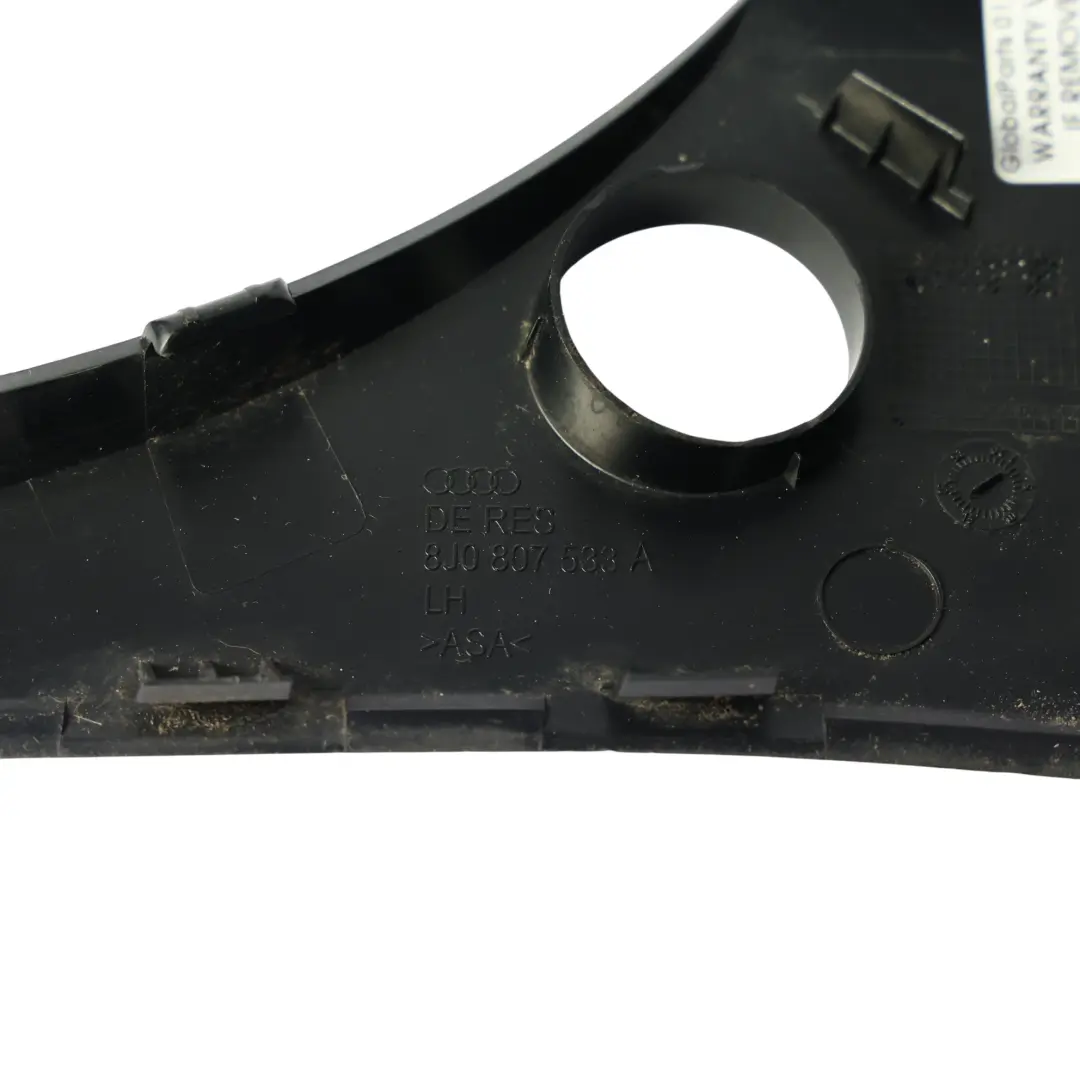 Audi TT TTS 8J Rear Bumper Upper Cover Trim Panel Left N/S - SKU 8J0807533A - Part number 8J0807533A