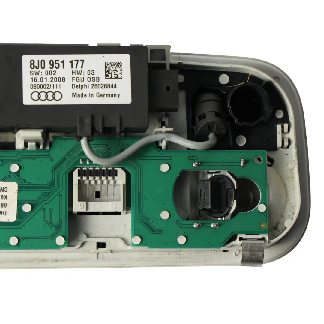 Audi TT 8J Interior Techo Techo Lámpara De Lectura Panel Interruptor - SKU 8J0951177-1 - Número de pieza 8J0951177