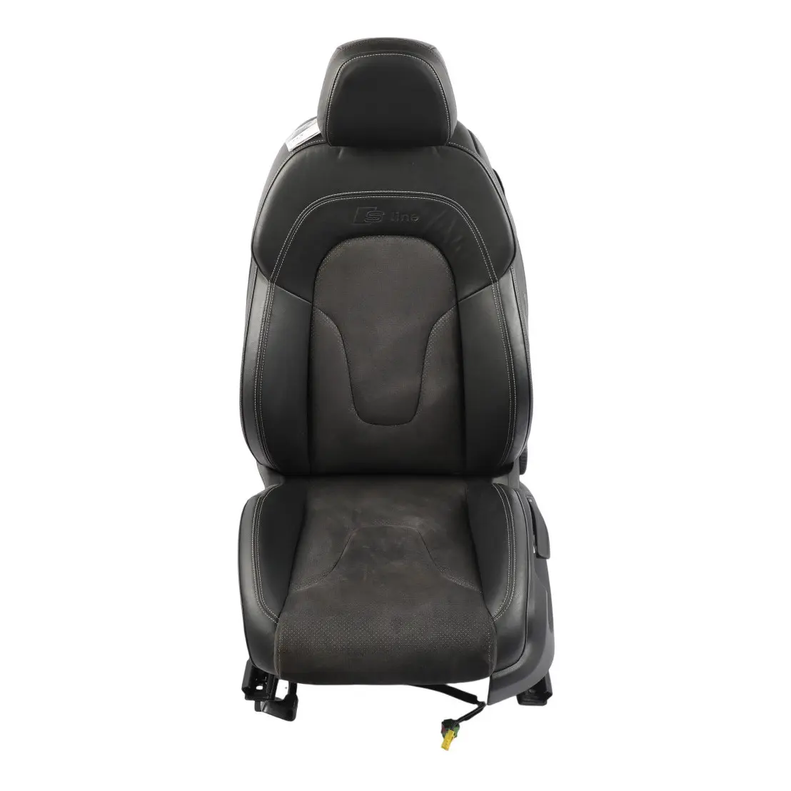 Audi TT 8J Seat Front Left N/S S-Line Heated Leather Alcantara Black Silver