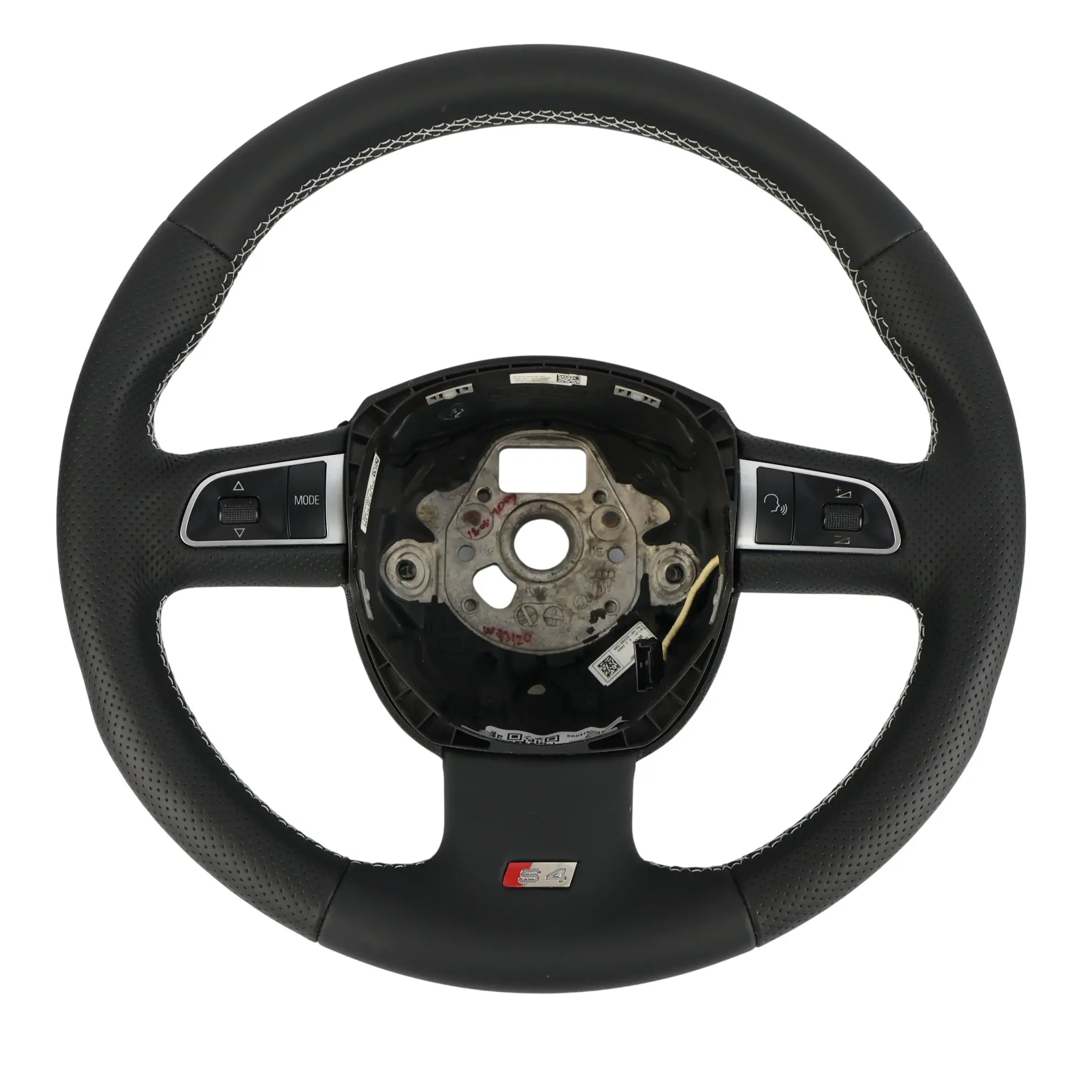 Audi A4 S4 B8 Kierownica NOWA Czarna Skóra Łopatki Biała Nić 8K0419091BF