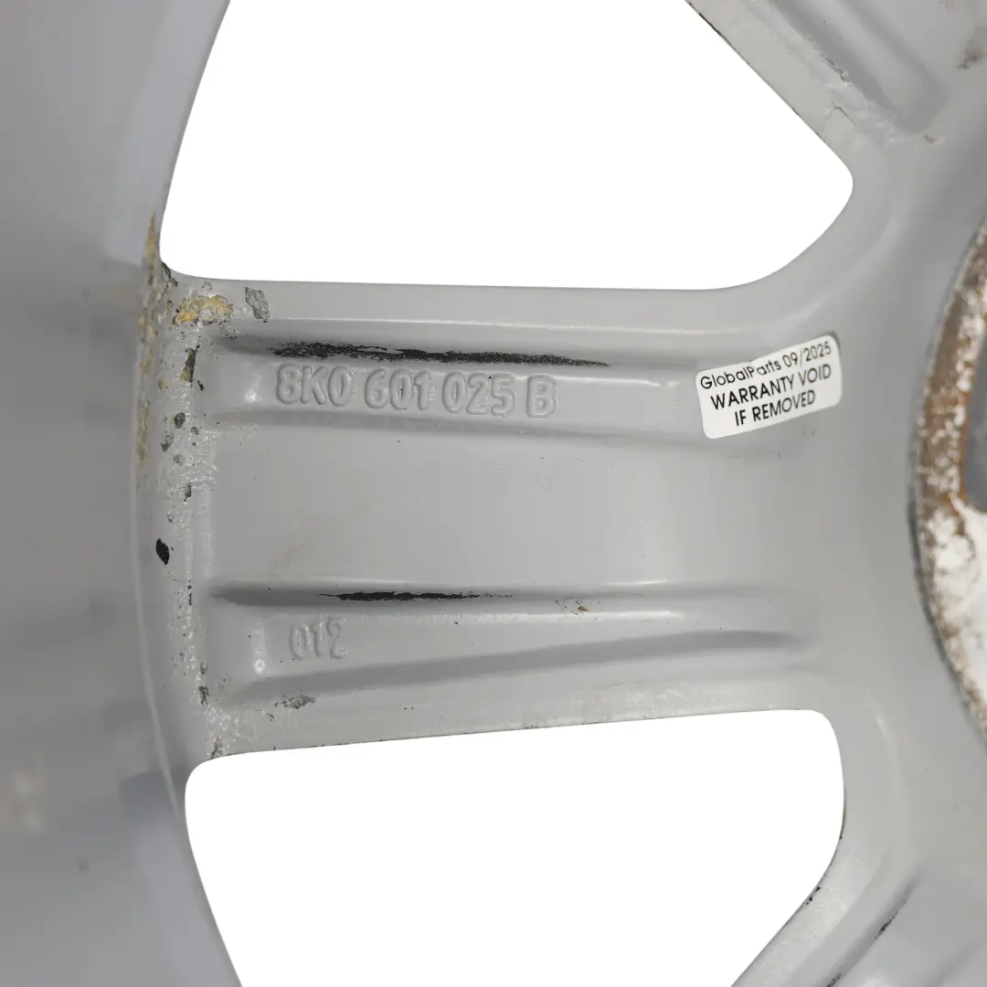 Audi A4 B8 A5 8T Silver Wheel Alloy Rim 17" ET:45 7,5J - SKU 8K0601025B-1 - Part number 8K0601025B