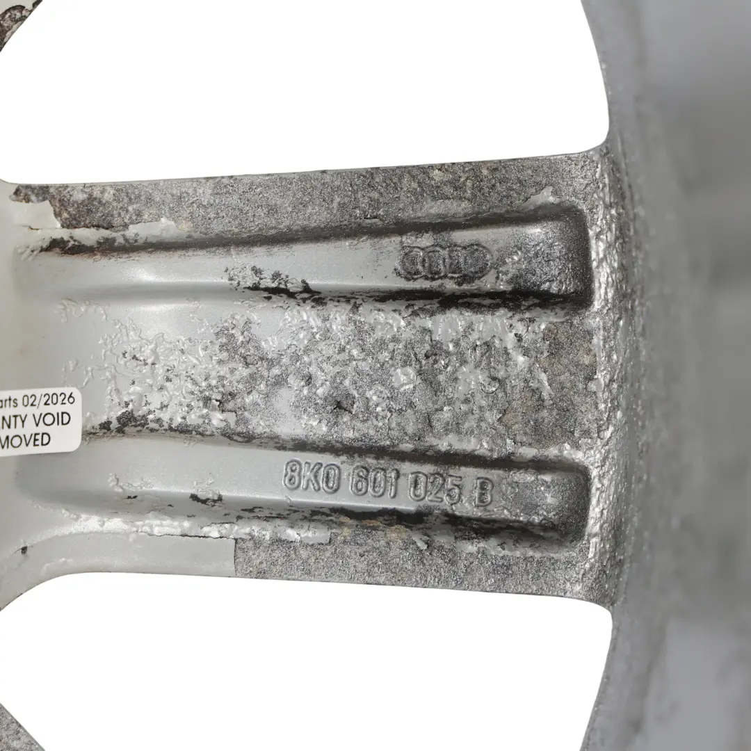 Audi A4 B8 A5 8T Silver Wheel Alloy Rim 17" ET:45 7,5J 8K0601025B - SKU 8K0601025B-2 - Part number 8K0601025B-2
