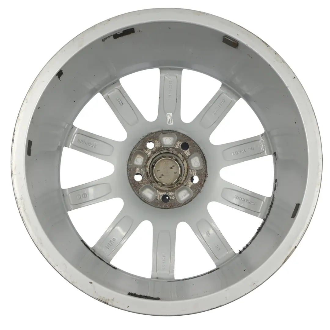  Llanta De Aleación Plateada Audi A4 B8 8K 18" 8J ET:47 10 Radios - SKU 8K0601025CB-1 - Número de pieza 8K0601025CB