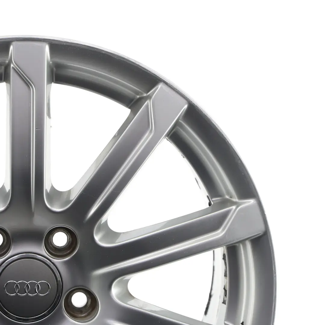 Audi A4 B8 8K Srebrna Felga Aluminiowa 18" 8J ET:47 10-Ramienna - SKU 8K0601025CB-1 - Numer Części 8K0601025CB