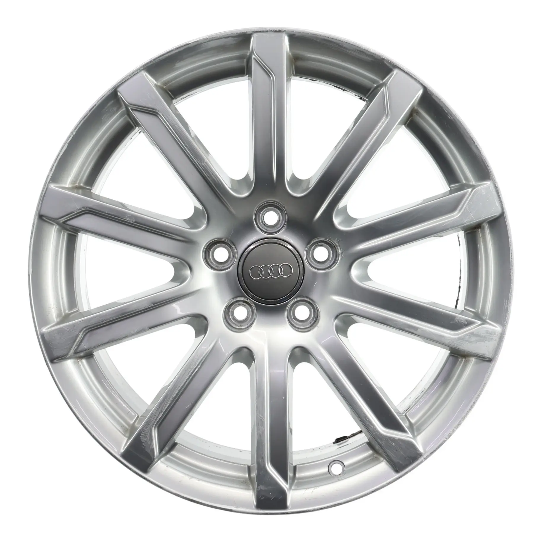 Audi A4 B8 8K Argento Cerchio Lega 18" 8J ET:47 10-Spoke 8K0601025CB