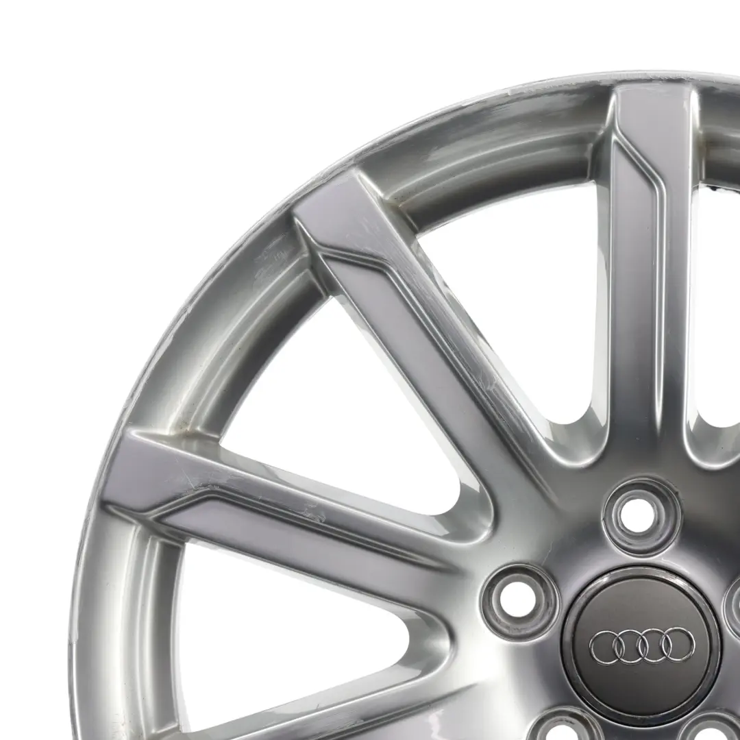 Audi A4 B8 8K Silver Wheel Alloy Rim 18" 8J ET:47 10-Spoke - SKU 8K0601025CB-2 - Part number 8K0601025CB