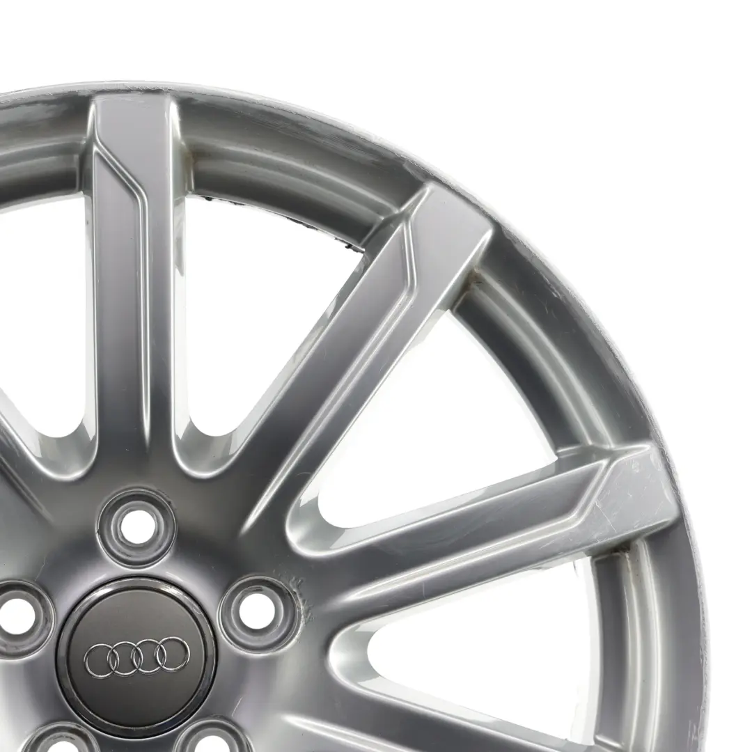 Audi A4 B8 8K Jante Alliage Argentée 18" 8J ET:47 À 10 Branches - SKU 8K0601025CB-2 - Numéro de pièce 8K0601025CB