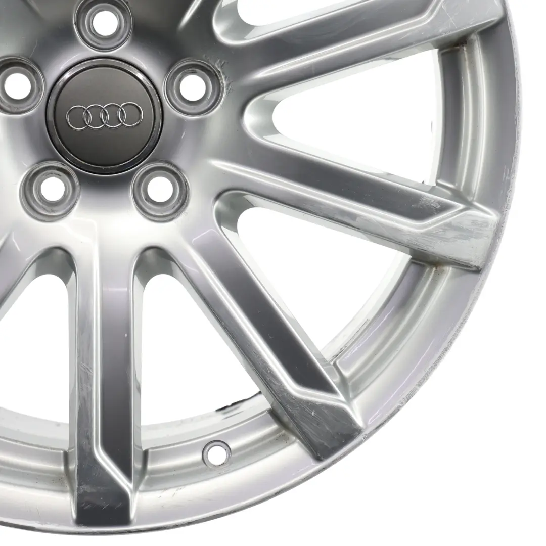 Audi A4 B8 8K Silberne Leichtmetallfelge 18" 8J ET:47 10-Speiche - SKU 8K0601025CB-2 - Teilenummer 8K0601025CB