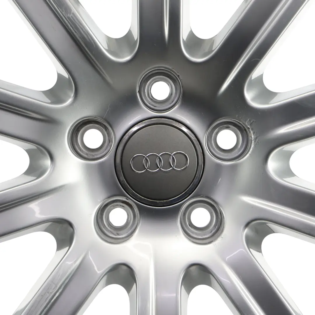Audi A4 B8 8K Srebrna Felga Aluminiowa 18" 8J ET:47 10-Ramienna - SKU 8K0601025CB-2 - Numer Części 8K0601025CB