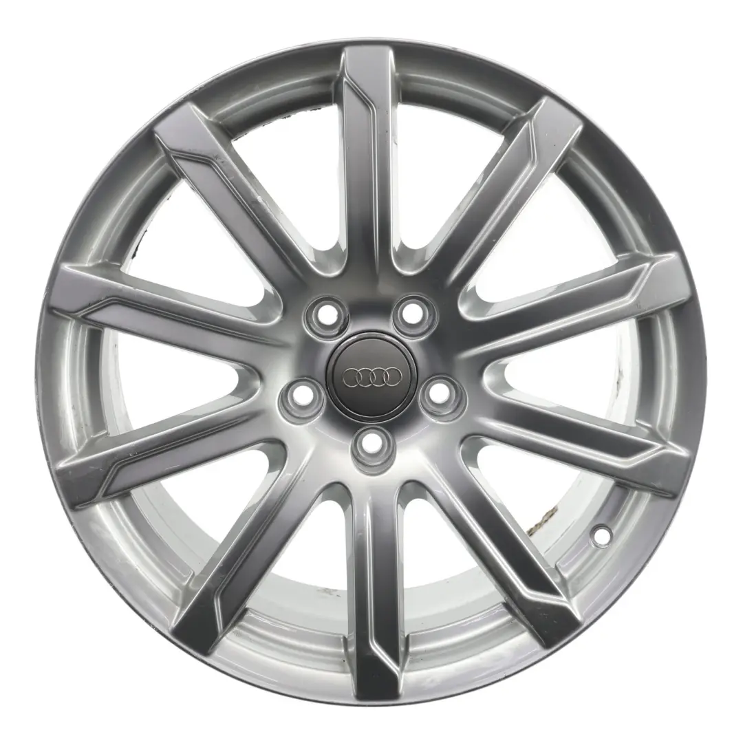 Audi A4 B8 8K Silver Wheel Alloy Rim 18" 8J ET:47 10-Spoke - SKU 8K0601025CB-3 - Part number 8K0601025CB