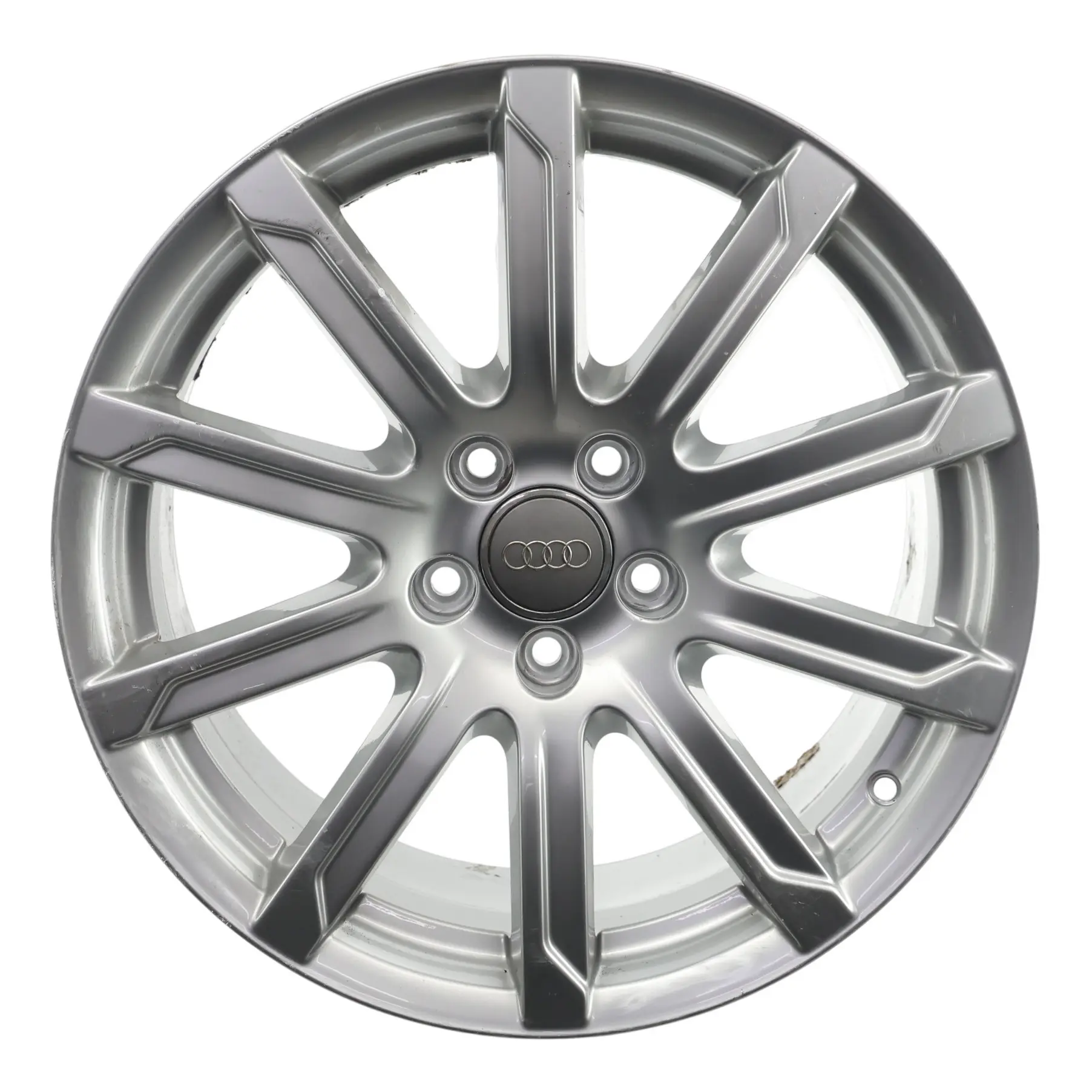 Audi A4 B8 8K Silver Wheel Alloy Rim 18" 8J ET:47 10-Spoke 8K0601025CB