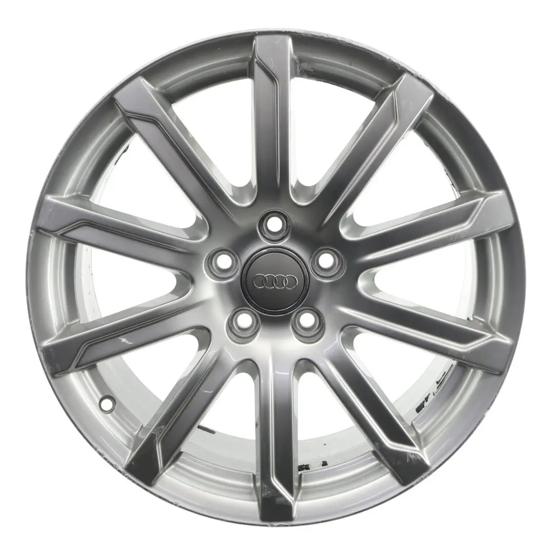 Audi A4 B8 8K Silver Wheel Alloy Rim 18" 8J ET:47 10-Spoke - SKU 8K0601025CB-4 - Part number 8K0601025CB