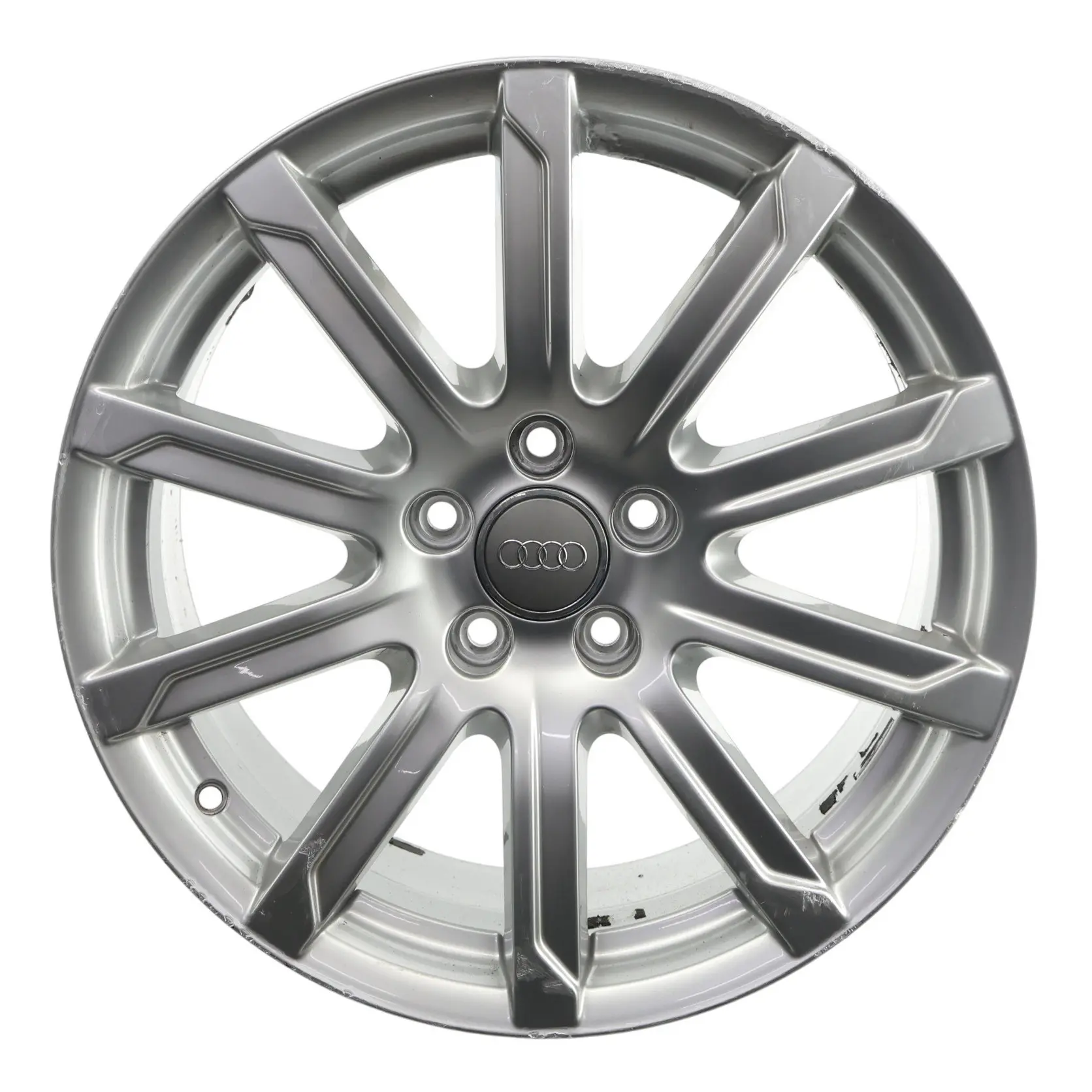 Audi A4 B8 8K Silver Wheel Alloy Rim 18" 8J ET:47 10-Spoke 8K0601025CB