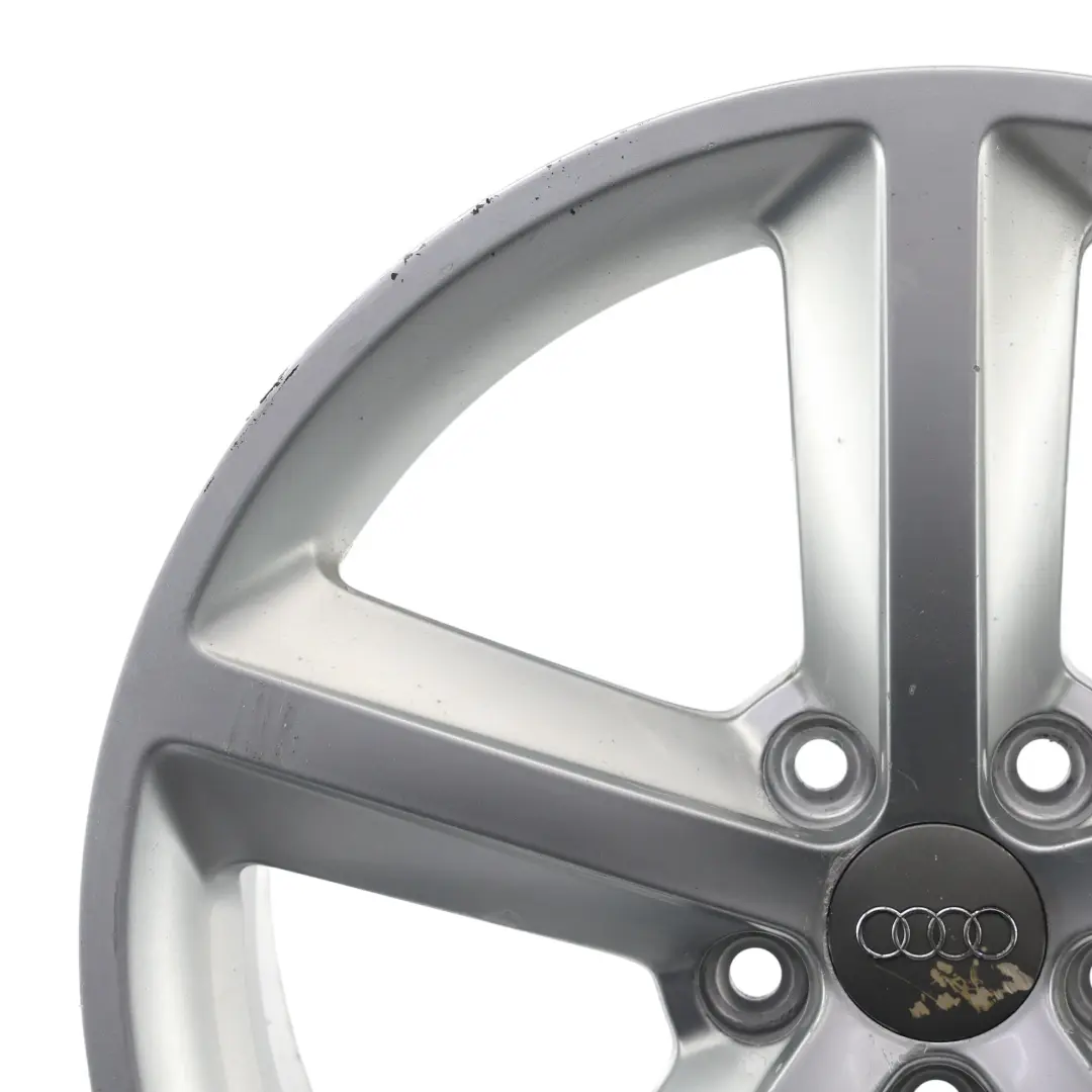 Audi A4 B8 8K Silver Wheel Alloy Rim 18" ET:47 8J Star Spoke - SKU 8K0601025Q-3 - Part number 8K0601025Q