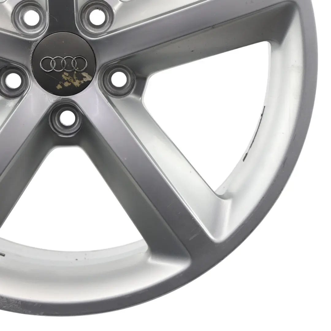 Audi A4 B8 8K Silver Wheel Alloy Rim 18" ET:47 8J Star Spoke - SKU 8K0601025Q-3 - Part number 8K0601025Q