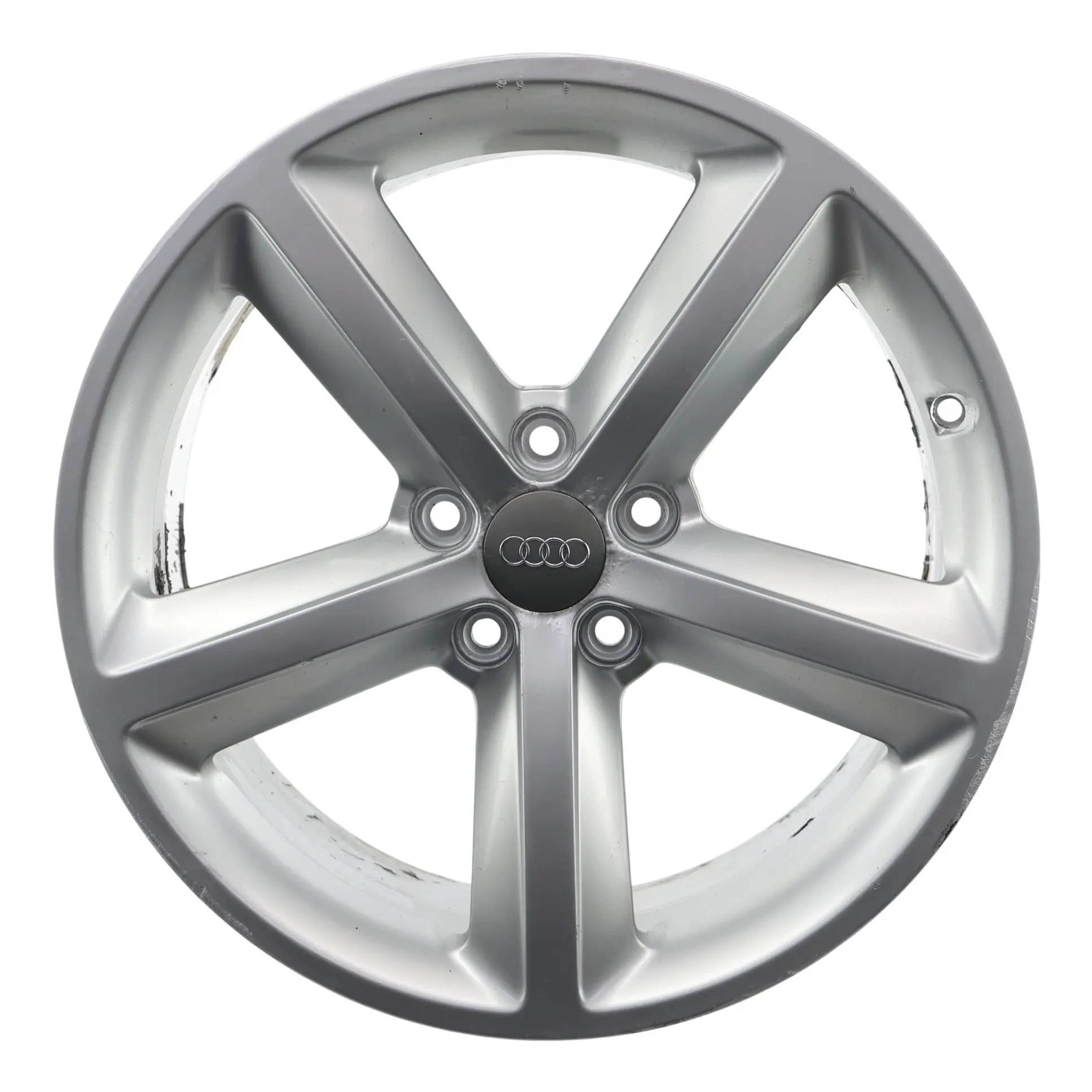 Audi A4 B8 8K Silver Wheel Alloy Rim 18" ET:47 8J Star Spoke 8K0601025Q