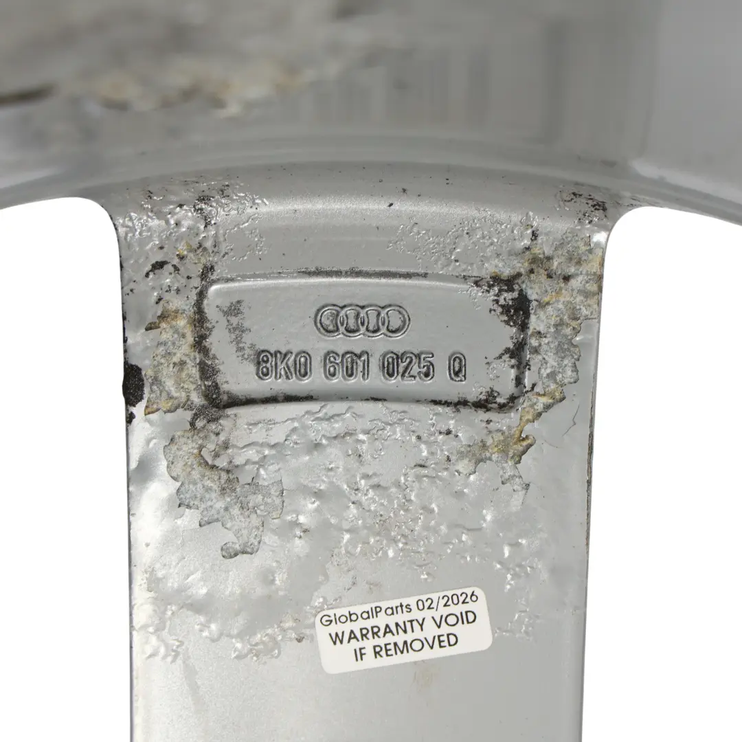 Audi A4 B8 8K Silver Wheel Alloy Rim 18" ET:47 8J Star Spoke - SKU 8K0601025Q-4 - Part number 8K0601025Q